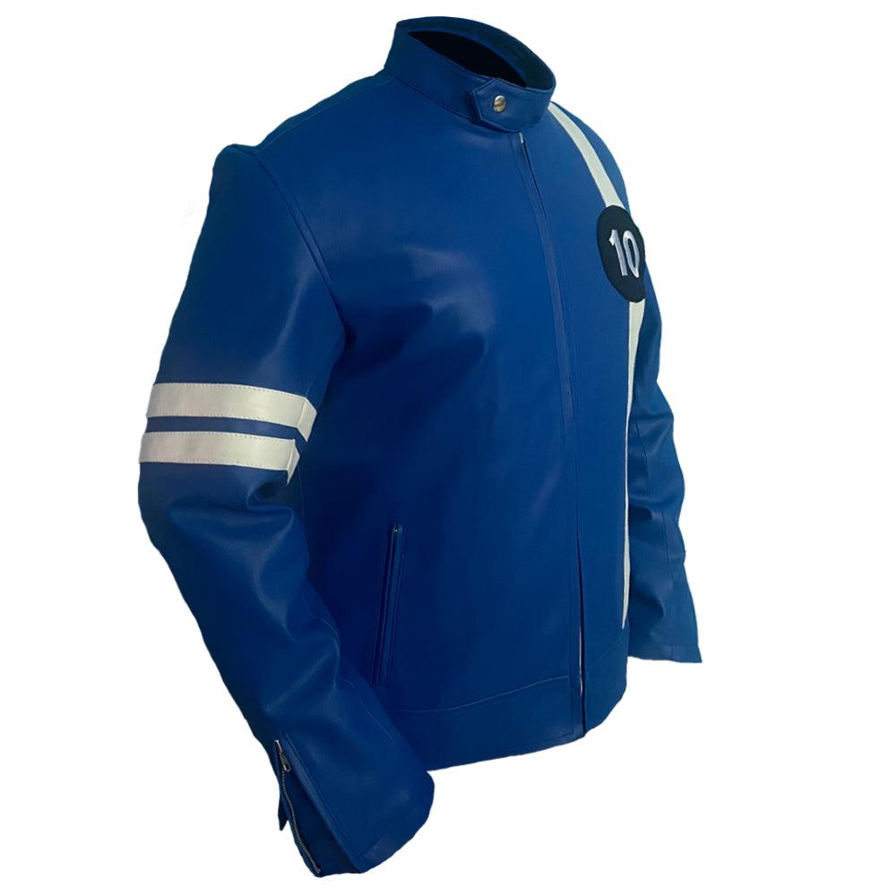 New Men Blue Leather Color Jacket, 's Bomber Jacket 's | RebelsMarket